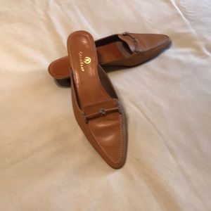 ColeHaan kitten heeled slip on shoes.